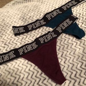 Set of two PINK thongs